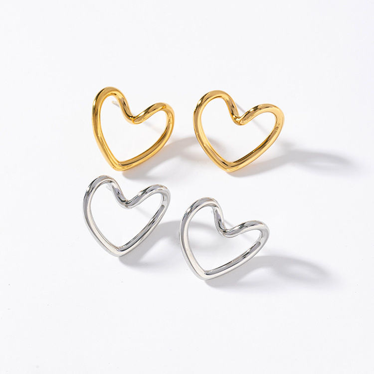 Hollow Heart Earrings