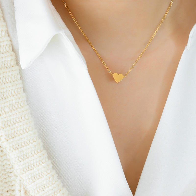 Gold Heart Pendant Necklace