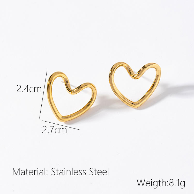 Hollow Heart Earrings